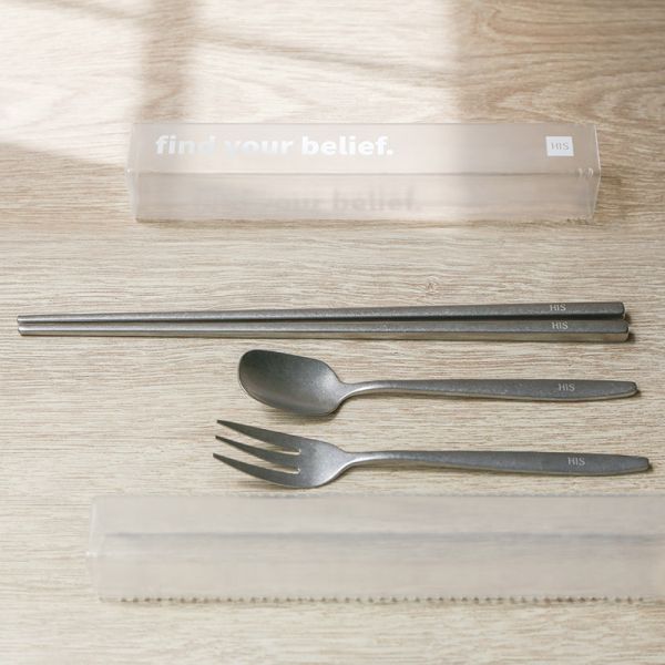 拉拉盒-不銹鋼餐具組-小花束組合 