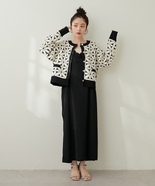 日本natural couture優雅壓花開衫 VIS,透膚,綁結,襯衫