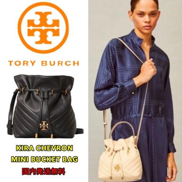 特價Tory burch KIRA CHEVRON MINI BUCKET TOP-HANDLE BAG(售價已折) Tory Burch