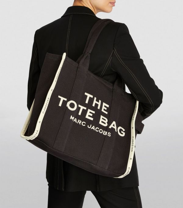 Marc Jacobs The Jacquard Tote bag黑色滾白邊托特包(售價已折) Marc JacobsThe Jacquard Tote bag黑色滾白邊托特包