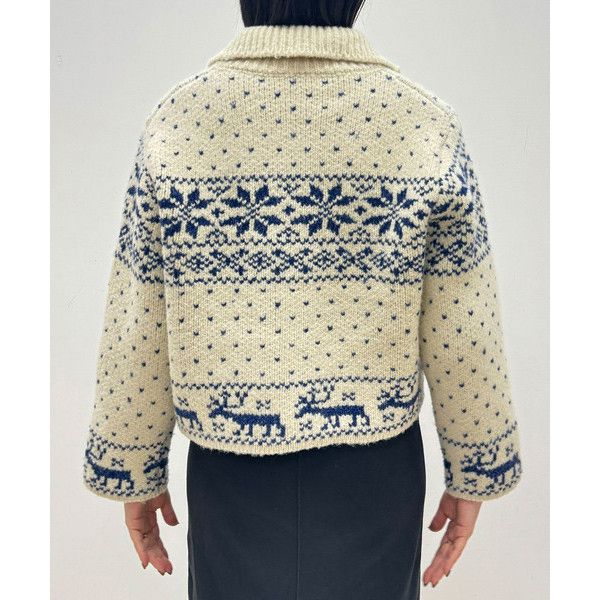 日本VIS 北歐風短版拉鏈針織外套(售價已折) VIS,北歐風,針織,短版