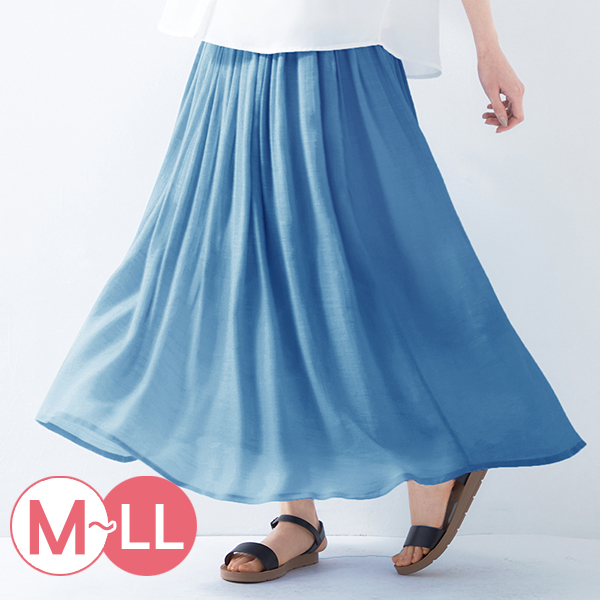 日本代購-輕盈美感皺褶長裙(共八色/M-LL) 日本代購,皺褶,長裙