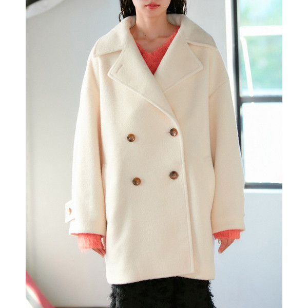 日本VIS 防靜電中長版排釦大衣(共三色) VIS,防靜電,排釦,大衣