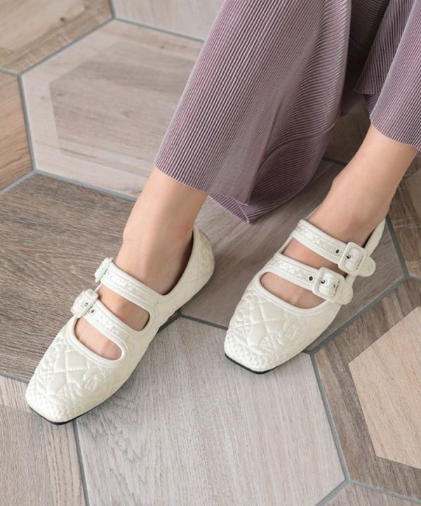 日本緞面絎縫芭蕾舞鞋-白色 日本緞面絎縫芭蕾舞鞋