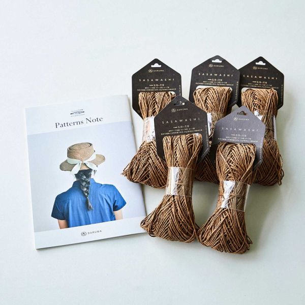 帽子が編める　ナチュラルカラーのＳＡＳＡＷＡＳＨＩ糸とミニブック「ＰａｔｔｅｒｎｓＮｏｔｅ」 