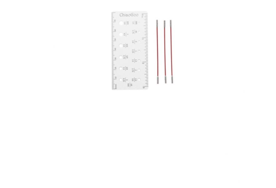 巧姑 ChiaoGoo - 紅色連接線 ( Mini ) ( S ) ( L ) 巧菇 7102-7550 ChiaoGoo、巧姑、輪針、棒針、輪針組、不鏽鋼