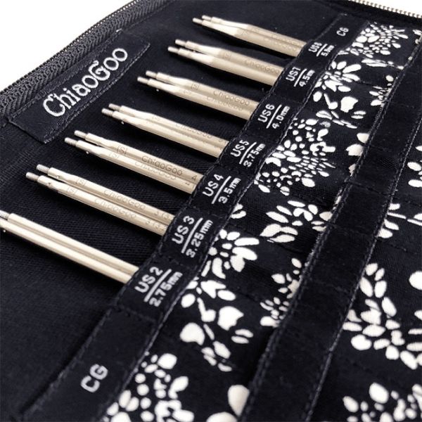 巧姑 ChiaoGoo - S不鏽鋼蕾絲自由輪針組套(7付)7400-S 7500-S ChiaoGoo、巧姑、輪針、棒針、輪針組、不鏽鋼