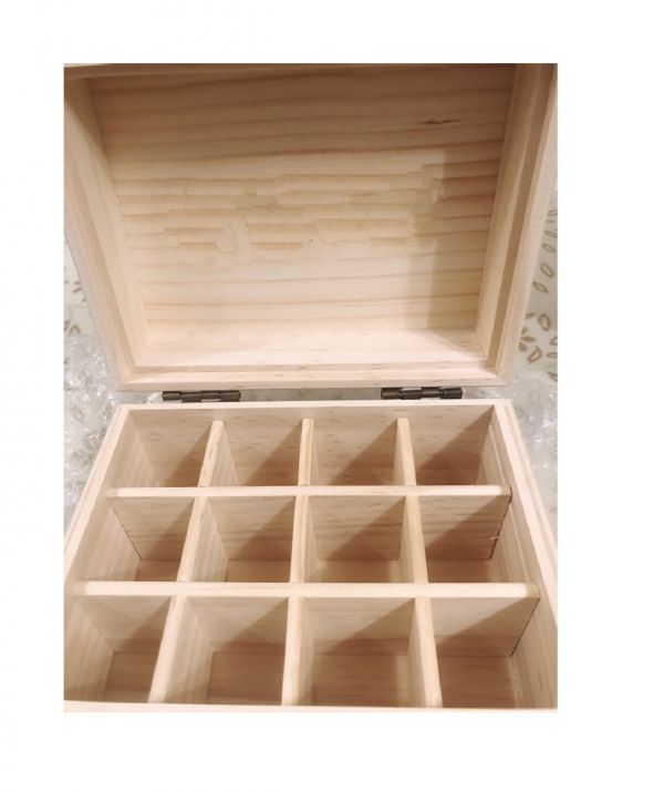 精油木盒｜12+1格 12格 實木材質 