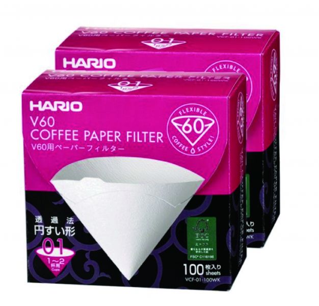 【日本】HARIO V60 (V01~V02)濾紙-無紙味-100張入(袋裝) 