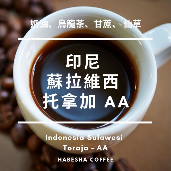 ►印尼 蘇拉維西島 托拿加 水洗 AA 哈巴夏,哈巴夏咖啡,哈巴夏咖啡本店,咖啡豆,手沖咖啡豆,單品咖啡豆,淺焙咖啡豆,淺烘焙咖啡,咖啡豆推薦,咖啡豆專賣,