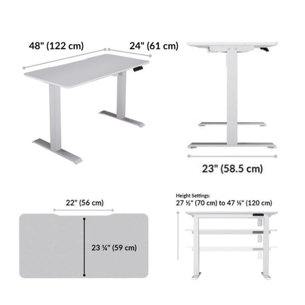 vari極簡主義電動升降桌-磨砂白(DIY款) 工作桌、升降桌、電動升降桌、書桌、電腦桌