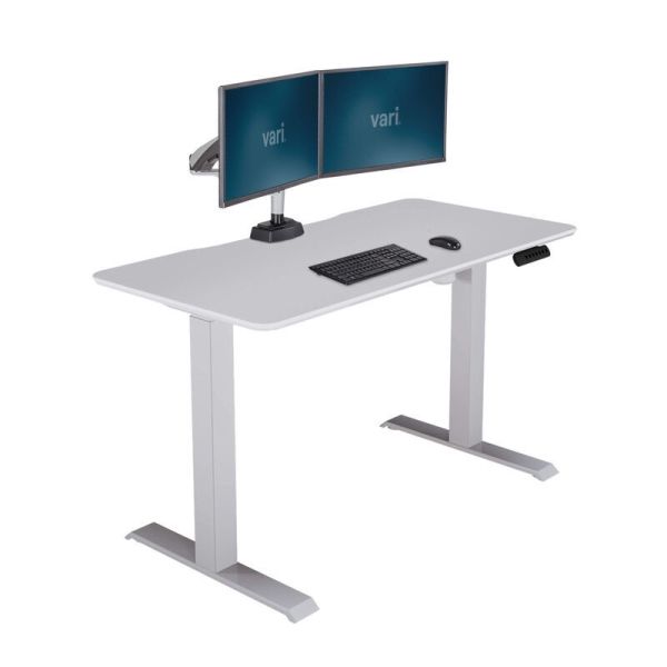 vari極簡主義電動升降桌-磨砂白(DIY款) 工作桌、升降桌、電動升降桌、書桌、電腦桌