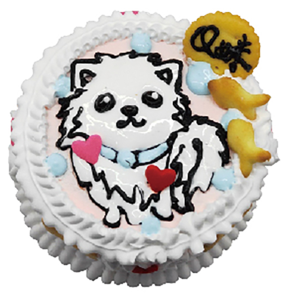 博美 5吋 寵物蛋糕, 寵物生日, 狗狗蛋糕, 造型蛋糕, 博美蛋糕