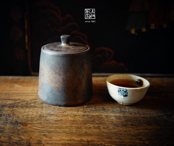 日式鎏金粗陶茶倉 