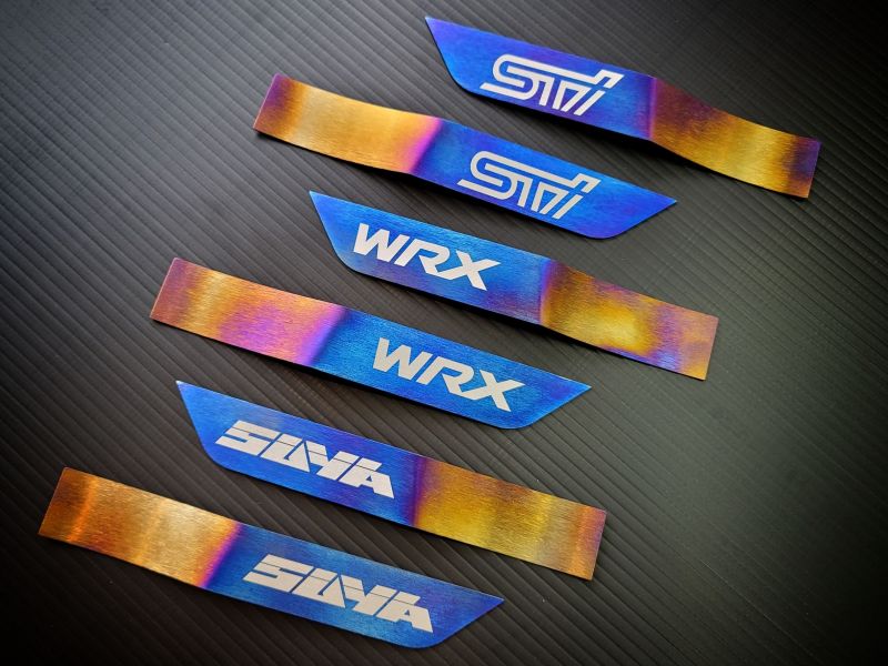 SUBARU Titanium Fender Badge for 2015+ WRX/STI (Pair) 