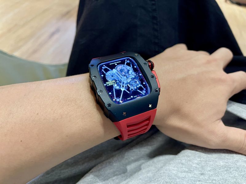 Apple Watch RSC-Aluminum alloy 44mm、45mm 黑色鋁合金手錶殼(紅色錶冠+紅色橡膠錶帶) Apple Watch手錶殼,Apple Watch不鏽鋼殼,Apple Watch保護殼,Apple Watch鋁合金殼,Apple Watch錶帶