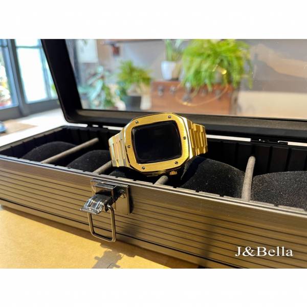 Apple Watch 44mm 手錶殼(金色) Apple Watch手錶殼,Apple Watch不鏽鋼殼,Apple Watch錶殼,Apple Watch保護殼,Apple Watch錶帶