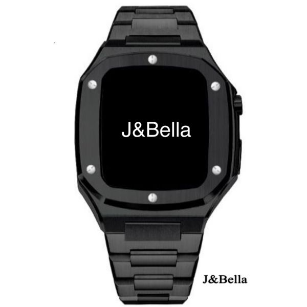 Apple Watch 44mm 手錶殼(黑色-鋼帶) Apple Watch手錶殼,Apple Watch不鏽鋼殼,Apple Watch錶殼,Apple Watch保護殼,Apple Watch錶帶