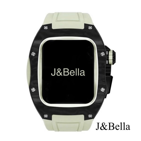 Apple Watch Carbon運動款44mm、45mm (白色)碳纖維手錶殼 Apple Watch手錶殼,Apple Watch不鏽鋼殼,Apple Watch錶殼,Apple Watch保護殼,Apple Watch錶帶