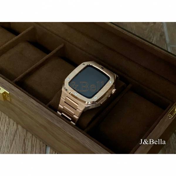Apple Watch 44mm 玫瑰金不鏽鋼手錶殼 Apple Watch手錶殼,Apple Watch不鏽鋼殼,Apple Watch錶殼,Apple Watch保護殼,Apple Watch錶帶