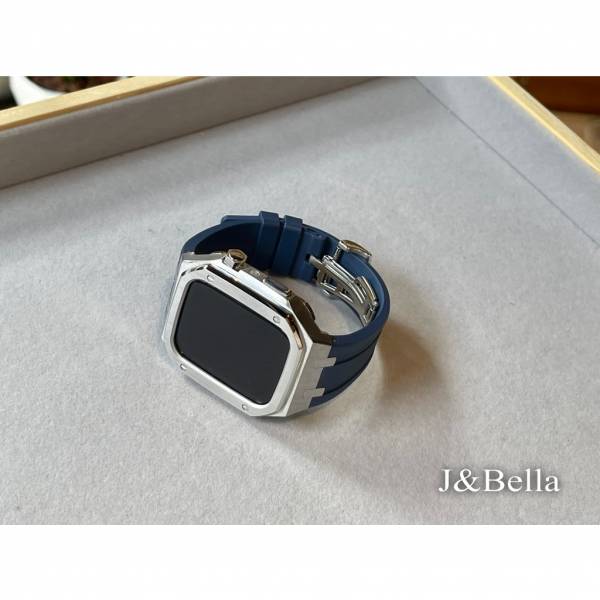 Apple Watch 45mm 銀色不鏽鋼手錶殼-特製款 Apple Watch手錶殼,Apple Watch不鏽鋼殼,Apple Watch錶殼,Apple Watch保護殼,Apple Watch錶帶