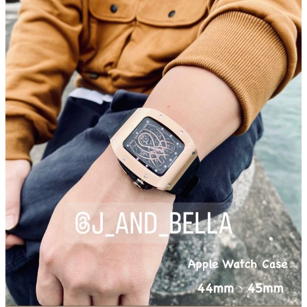 Apple Watch RSC 44mm、45mm 玫瑰金色不鏽鋼手錶殼 Apple Watch手錶殼,Apple Watch不鏽鋼殼,Apple Watch錶殼,Apple Watch保護殼,Apple Watch錶帶