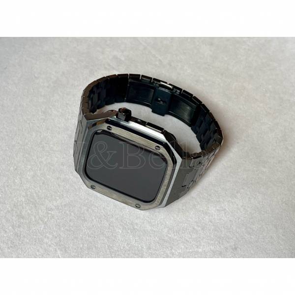 Apple Watch 45mm 手錶殼-特製款(黑色-不鏽鋼錶帶) Apple Watch手錶殼,Apple Watch不鏽鋼殼,Apple Watch錶殼,Apple Watch保護殼,Apple Watch錶帶