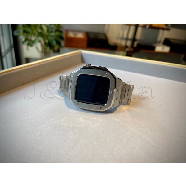 Apple Watch 44mm 銀色不鏽鋼手錶殼 Apple Watch手錶殼,Apple Watch不鏽鋼殼,Apple Watch錶殼,Apple Watch保護殼,Apple Watch錶帶