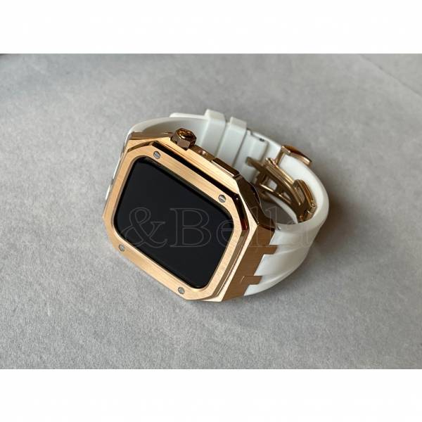 Apple Watch 45mm 玫瑰金不鏽鋼手錶殼-特製款 Apple Watch手錶殼,Apple Watch不鏽鋼殼,Apple Watch錶殼,Apple Watch保護殼,Apple Watch錶帶