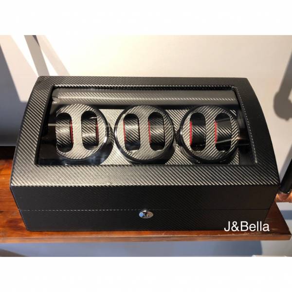 6+7碳纖維LED燈款(開蓋停) 手錶盒,錶盒,搖錶器,自動上鍊錶盒,手錶,收納盒,禮物盒,展示盒,收藏盒,J&Bella錶盒專賣店