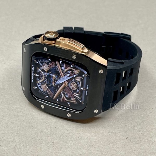 Apple Watch RSC 44mm、45mm 黑色玫瑰金不鏽鋼手錶殼 Apple Watch手錶殼,Apple Watch不鏽鋼殼,Apple Watch錶殼,Apple Watch保護殼,Apple Watch錶帶