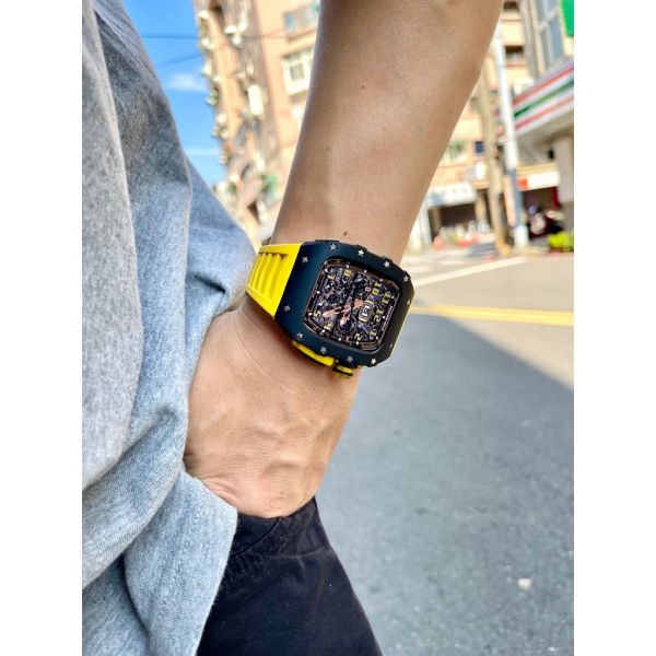 Apple Watch RSC-Aluminum alloy 44mm、45mm 黑色鋁合金手錶殼(黃色錶冠+黃色橡膠錶帶) Apple Watch手錶殼,Apple Watch不鏽鋼殼,Apple Watch保護殼,Apple Watch鋁合金殼,Apple Watch錶帶