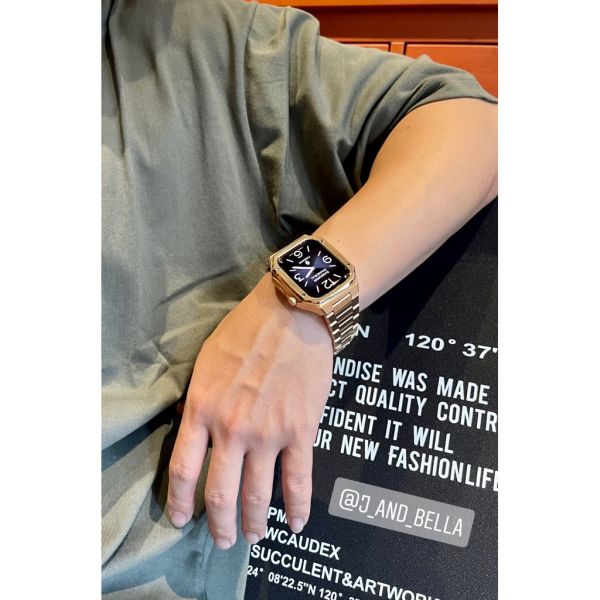 Apple Watch 40mm、41mm、45mm  玫瑰金不鏽鋼手錶殼 Apple Watch手錶殼,Apple Watch不鏽鋼殼,Apple Watch錶殼,Apple Watch保護殼,Apple Watch錶帶