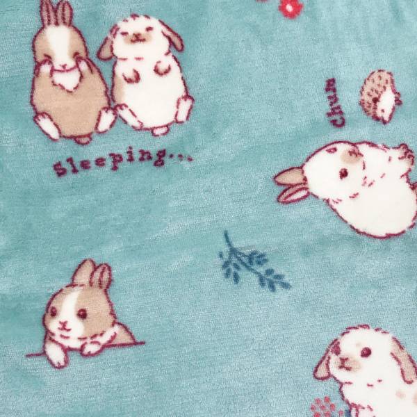 兔子 法蘭絨毛毯 