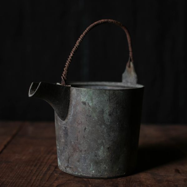 古物｜早期銅製油壺 