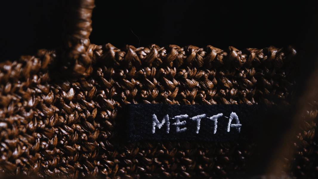 METTA｜杉木纖維鉤針編織提袋｜雙線交織原色 
