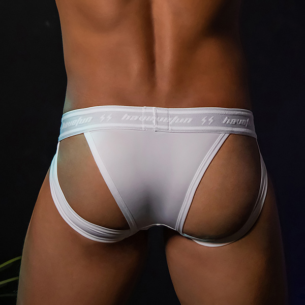 《HaveFun》Microfiber Stretch Jock-White HaveFun Underwear