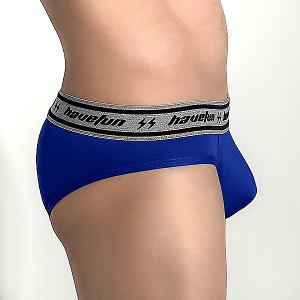 《HaveFun》Microfiber Stretch Brief Underwear-Blue HaveFun Underwear