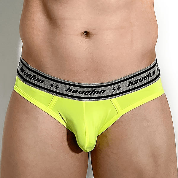 《HaveFun》Microfiber Stretch Brief Underwear-Fluorescent Green HaveFun Underwear