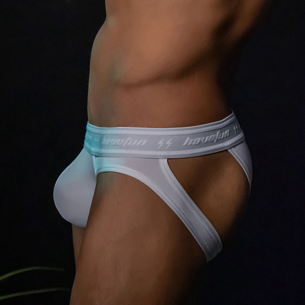 《HaveFun》Microfiber Stretch Jock-White HaveFun Underwear