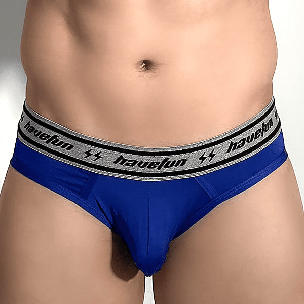 《HaveFun》Microfiber Stretch Brief Underwear-Blue HaveFun Underwear