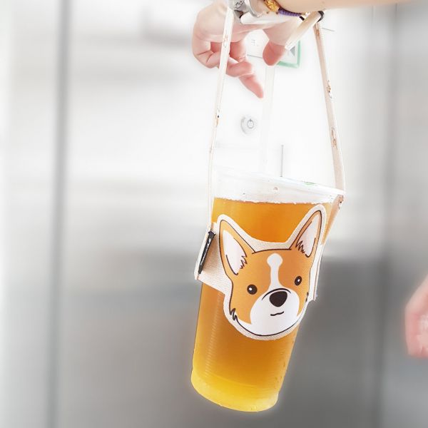 『官網限定特價』寵物圖樣造型隨行飲料杯套提袋 飲料袋(多圖樣) 飲料杯袋