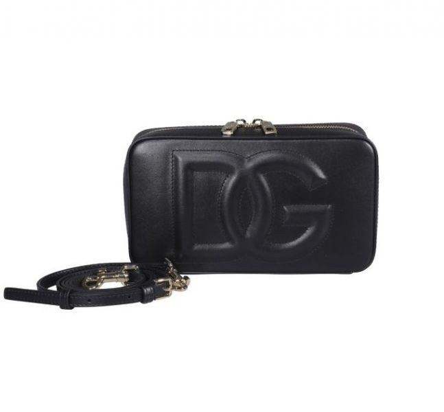 Dolce&Gabbana DG Logo Bag 小款小牛皮相機包  黑色 DOLCE &GABBANA 特價