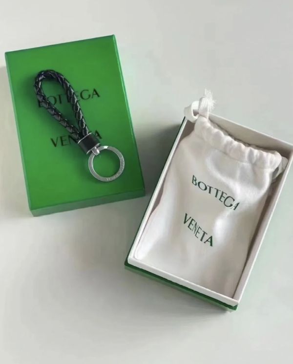 Bottega Veneta 709727 編織鑰匙扣    黑色 