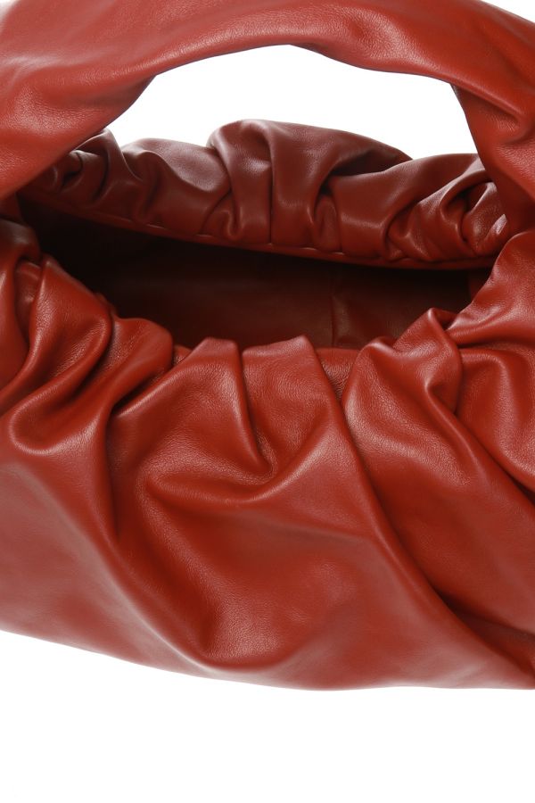 Bottega Veneta 607984 Pouch 皺褶牛角包     赭紅色 