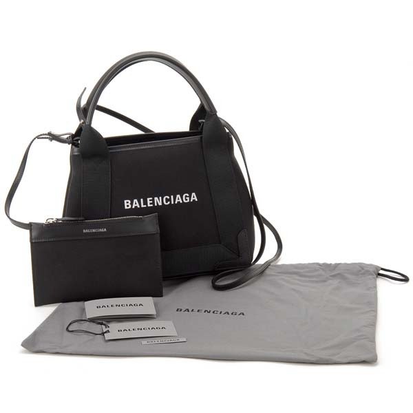 Balenciaga 390346 XS 經典帆布2用托特包 附可斜背長肩帶 Balenciaga 3903462 Navy XS 經典帆布包  黑色
