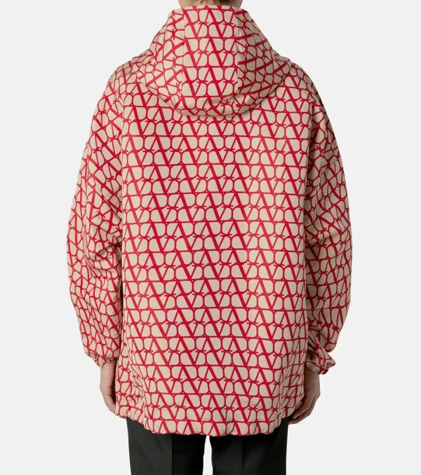 Valentino男款通體印花平紋針織真絲羅緞衛衣  IT46 