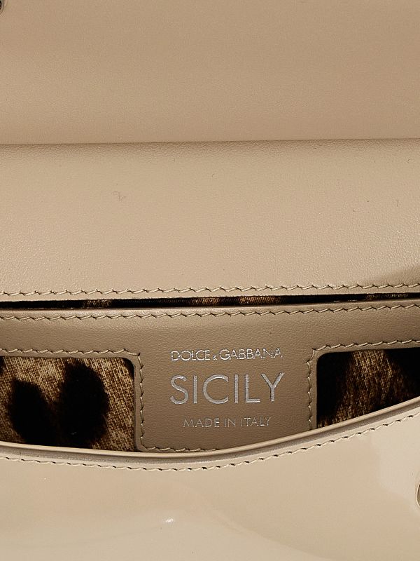 Dolce & Gabbana DG 小款亮澤小牛皮 Sicily 西西里包  米色 Dolce & Gabbana DG 小款亮澤小牛皮 Sicily 西西里包