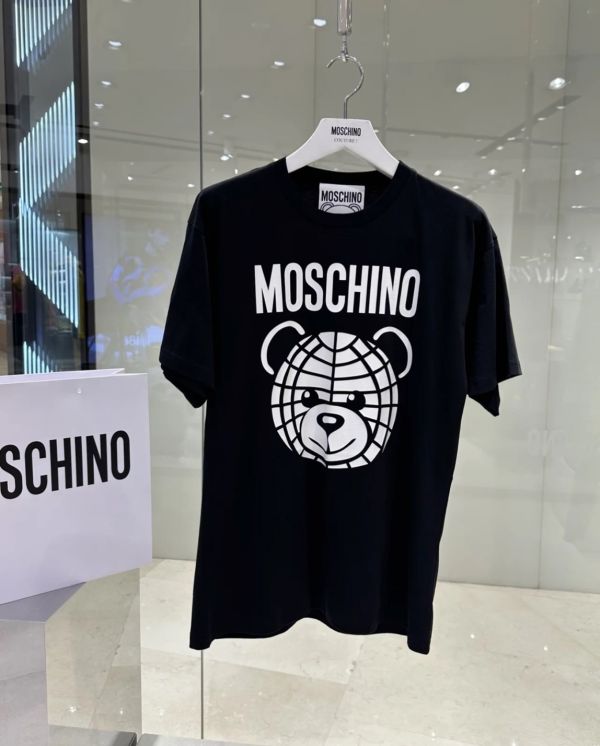 Moschino 女款地球泰迪熊OS版型有機棉T上衣  黑色    S/M/L 