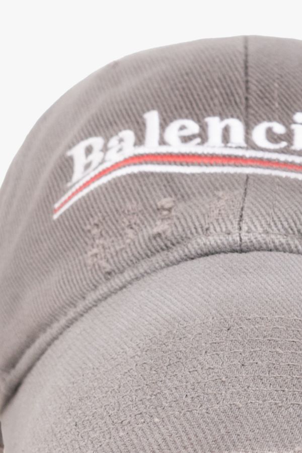 Balenciaga 719363 棉質做舊棒球帽  灰色 S 